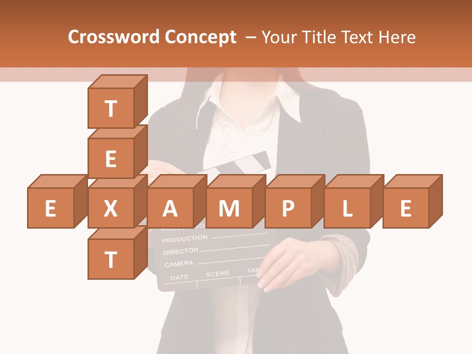 Young Frame Brunette PowerPoint Template