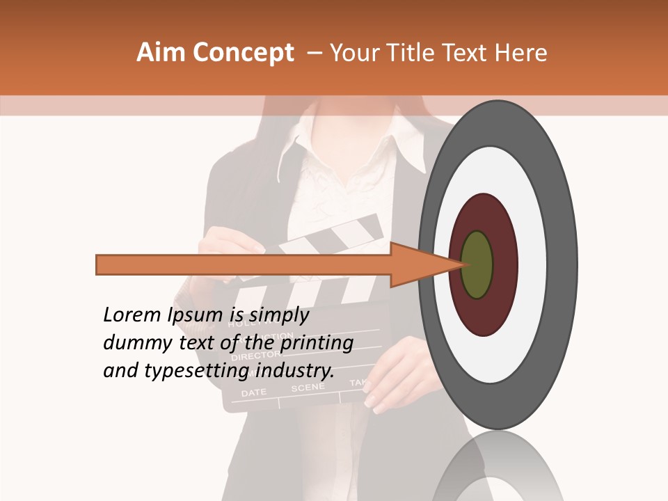 Young Frame Brunette PowerPoint Template