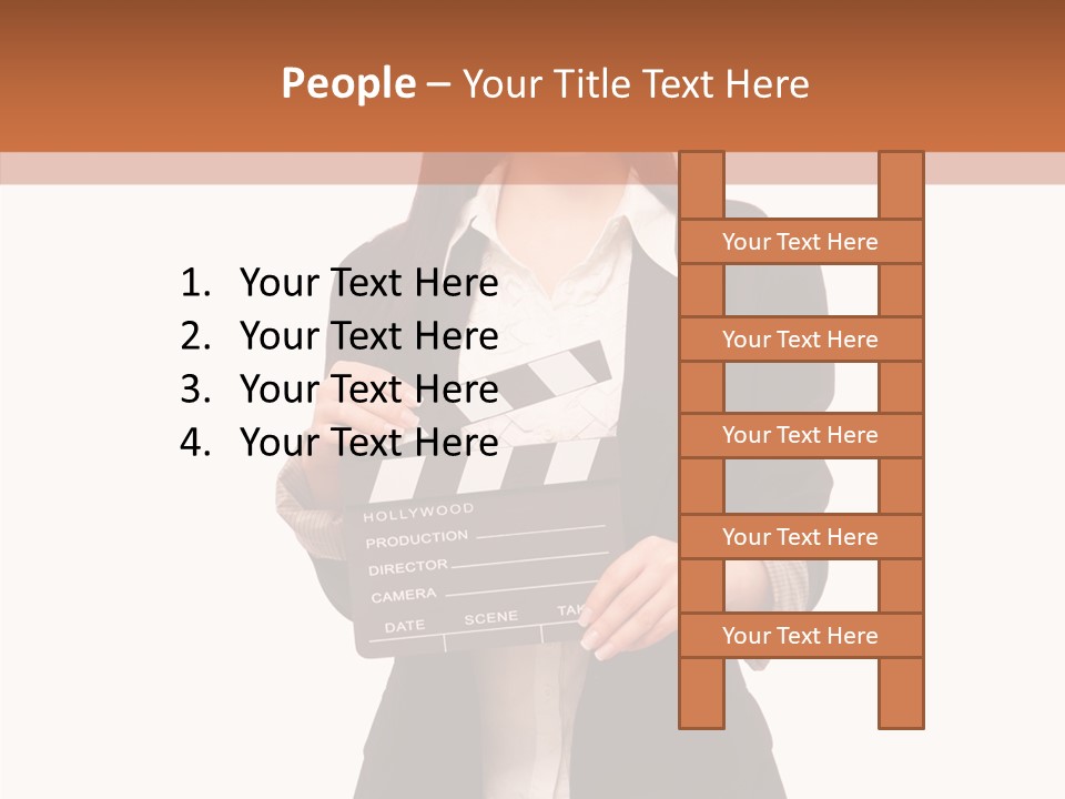 Young Frame Brunette PowerPoint Template