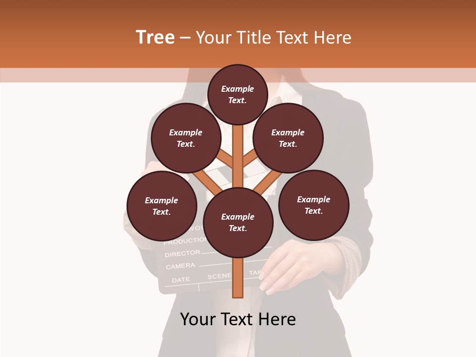 Young Frame Brunette PowerPoint Template