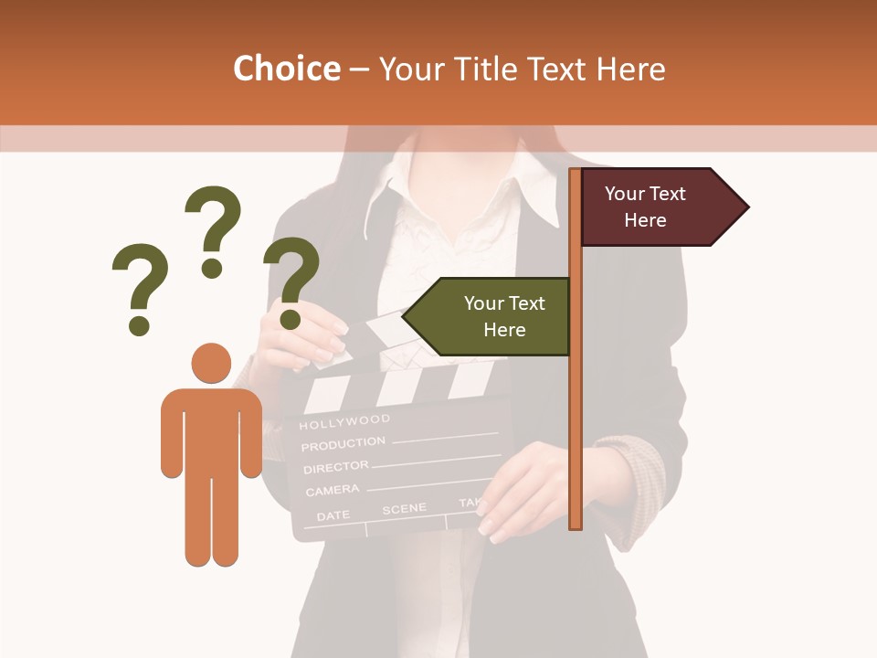 Young Frame Brunette PowerPoint Template