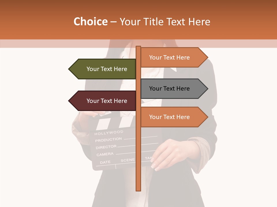 Young Frame Brunette PowerPoint Template