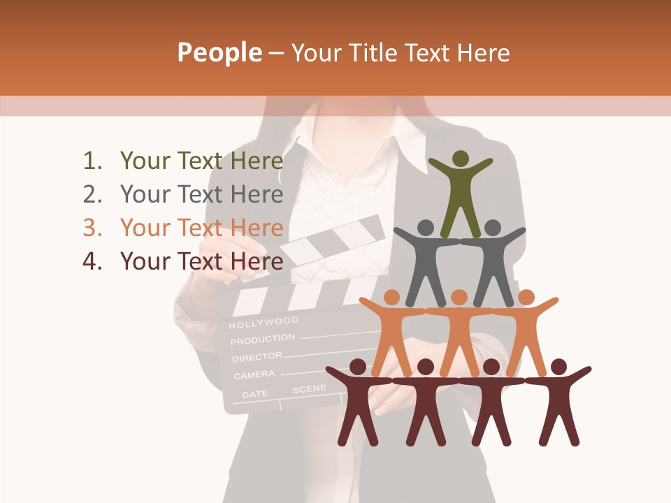 Young Frame Brunette PowerPoint Template