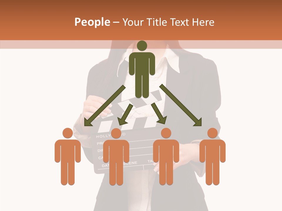 Young Frame Brunette PowerPoint Template