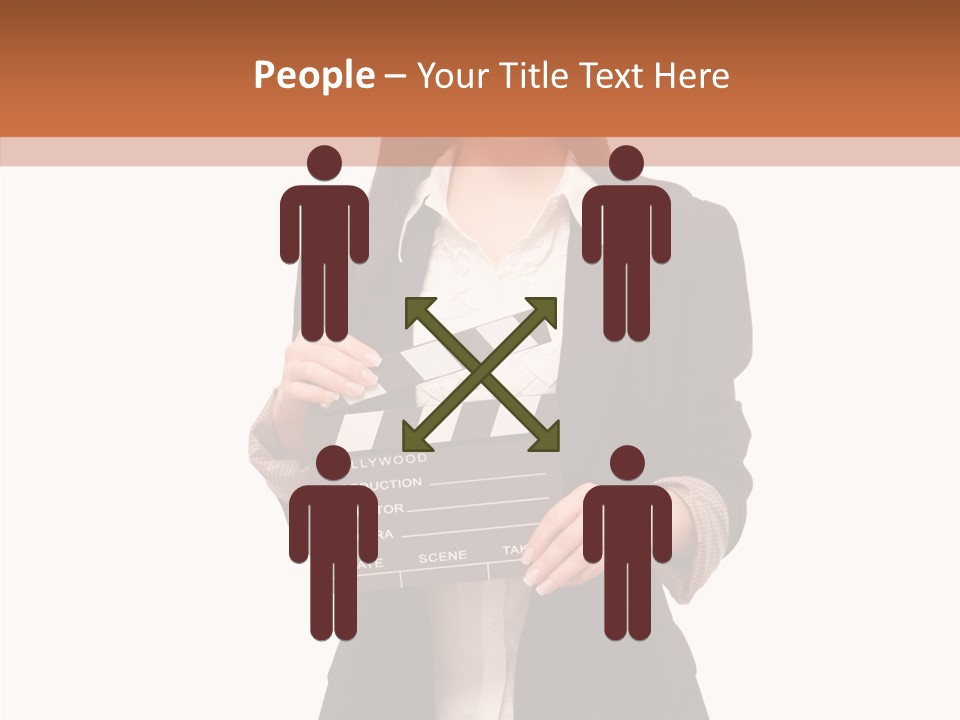 Young Frame Brunette PowerPoint Template