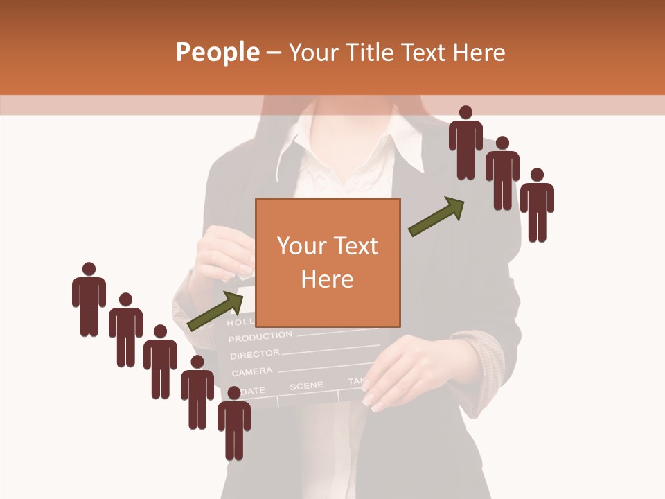 Young Frame Brunette PowerPoint Template