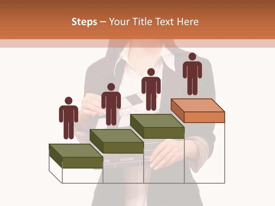 Young Frame Brunette PowerPoint Template