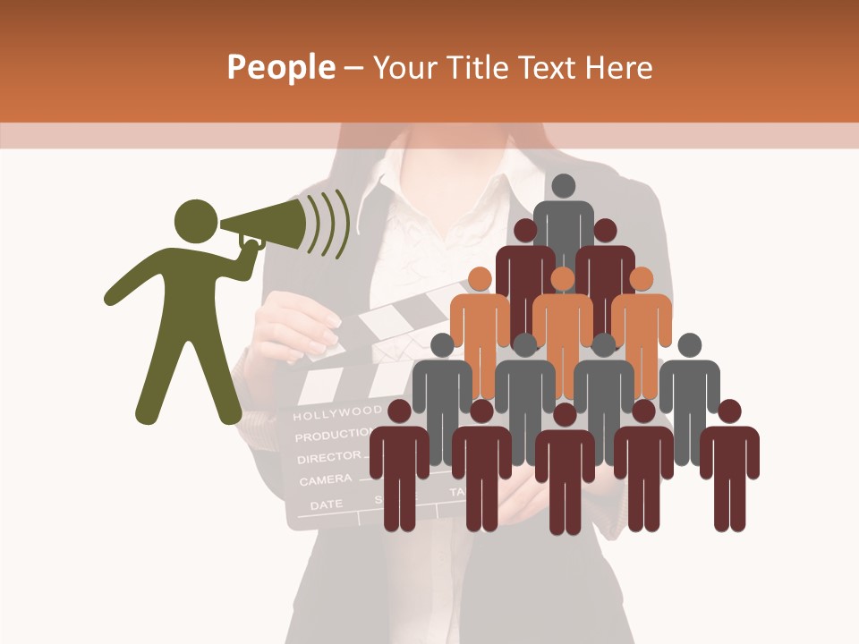 Young Frame Brunette PowerPoint Template