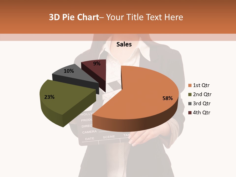 Young Frame Brunette PowerPoint Template