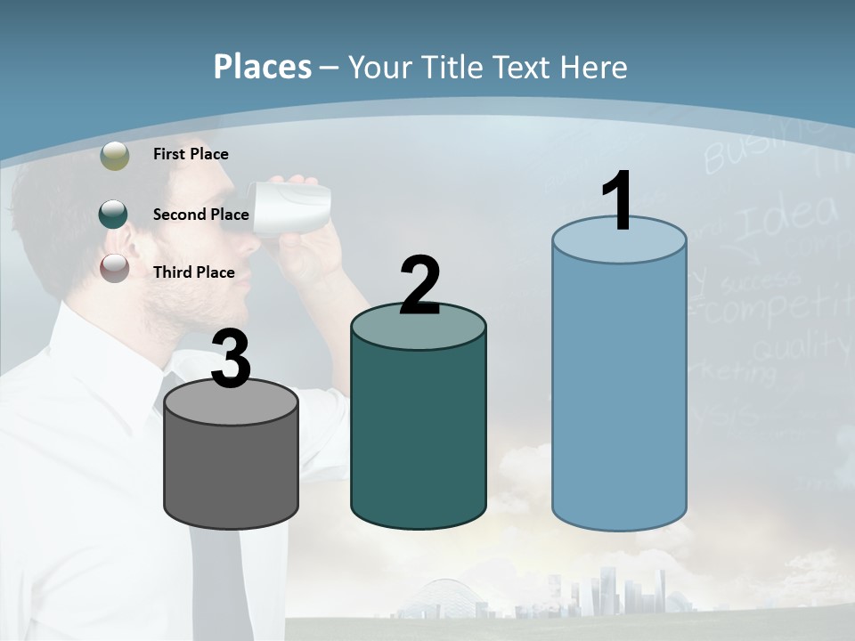 City Binocular Observe PowerPoint Template