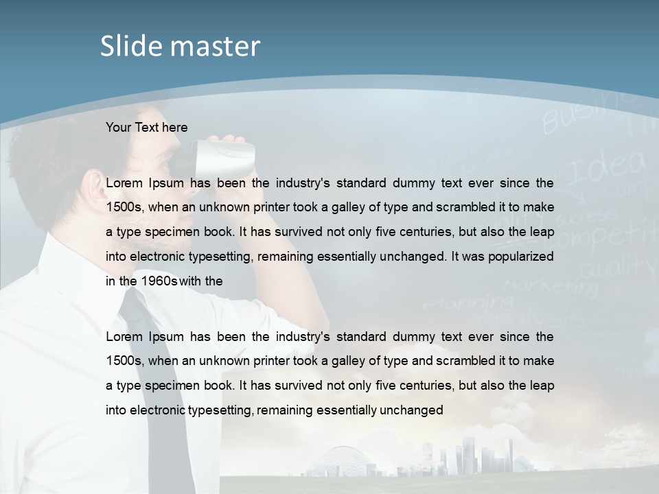 City Binocular Observe PowerPoint Template