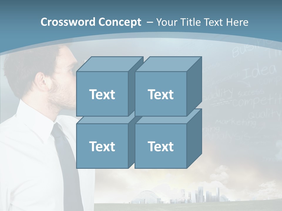 City Binocular Observe PowerPoint Template