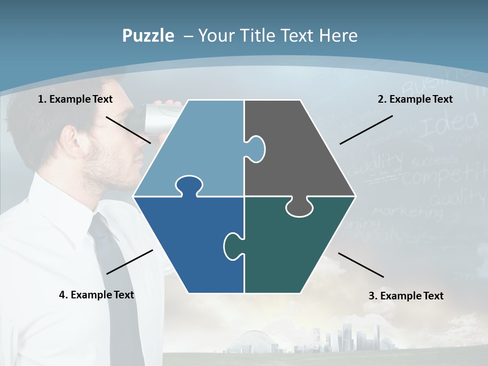 City Binocular Observe PowerPoint Template