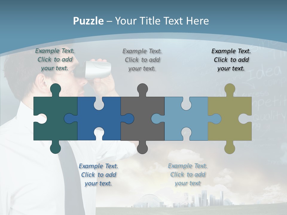 City Binocular Observe PowerPoint Template