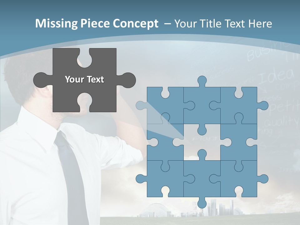 City Binocular Observe PowerPoint Template