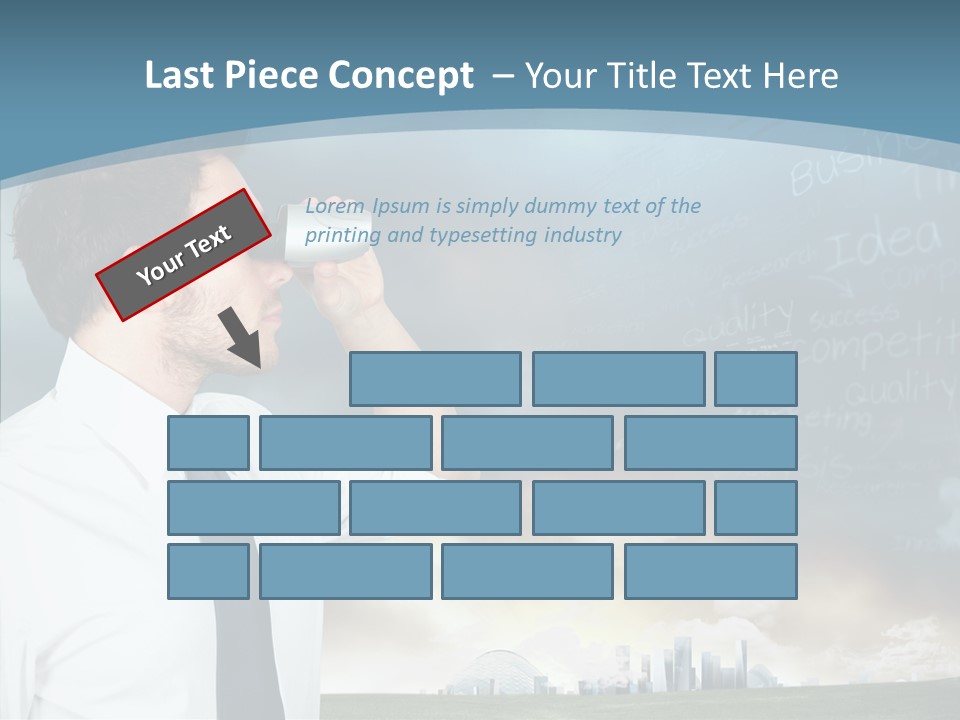 City Binocular Observe PowerPoint Template