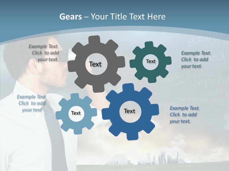 City Binocular Observe PowerPoint Template