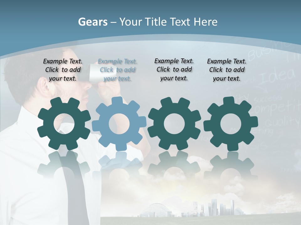 City Binocular Observe PowerPoint Template