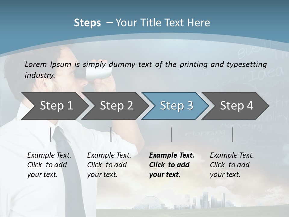 City Binocular Observe PowerPoint Template
