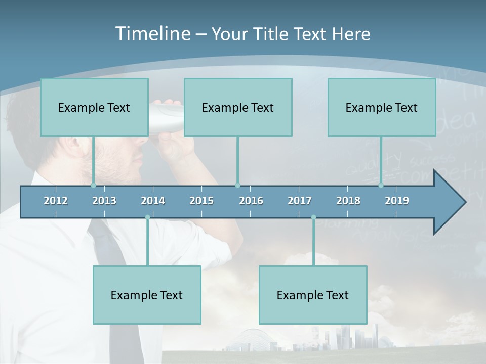 City Binocular Observe PowerPoint Template