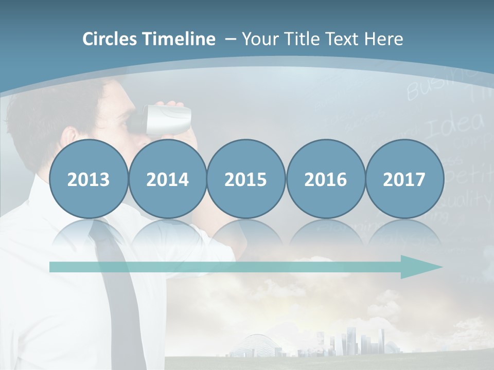 City Binocular Observe PowerPoint Template