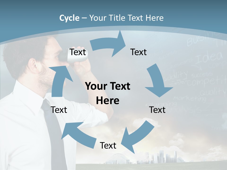 City Binocular Observe PowerPoint Template