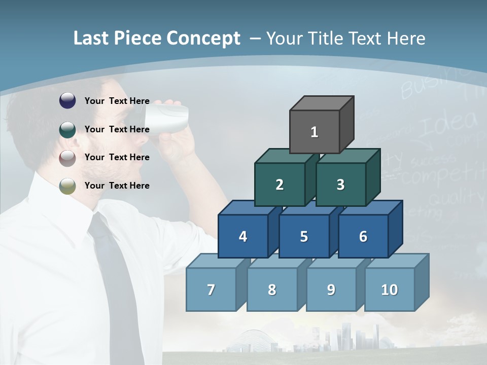 City Binocular Observe PowerPoint Template
