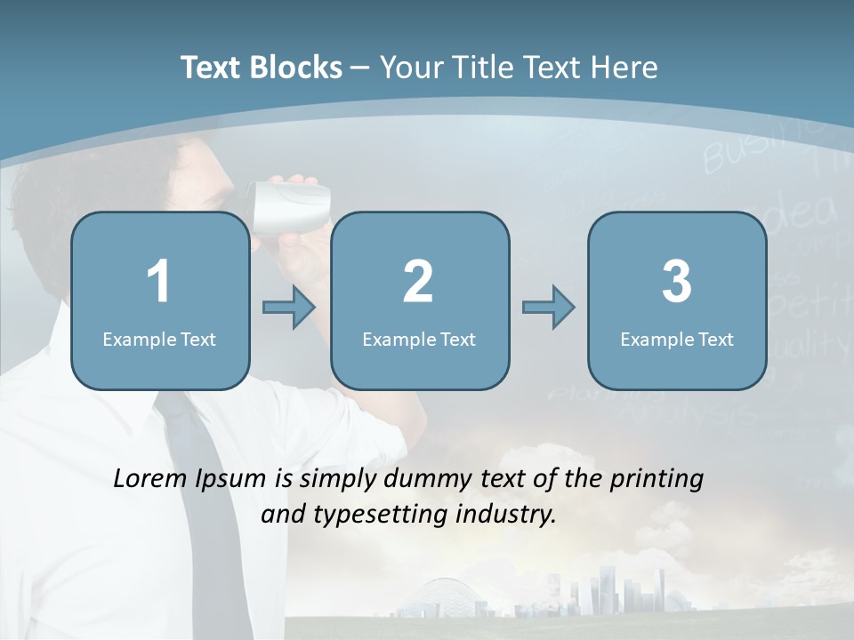 City Binocular Observe PowerPoint Template