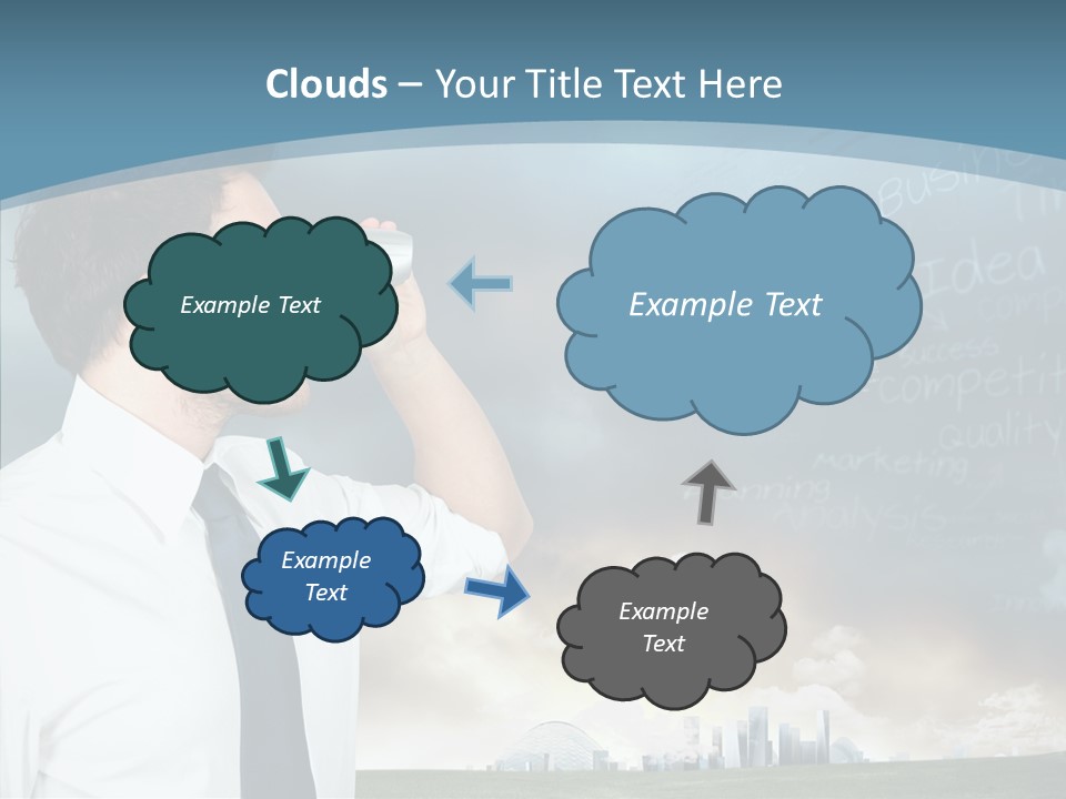 City Binocular Observe PowerPoint Template