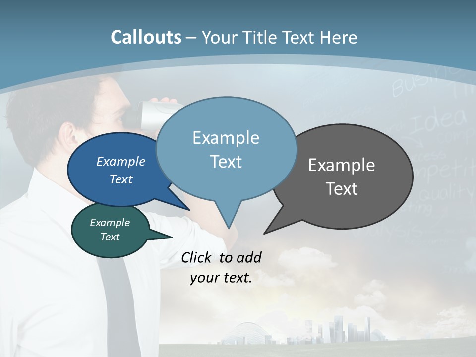 City Binocular Observe PowerPoint Template