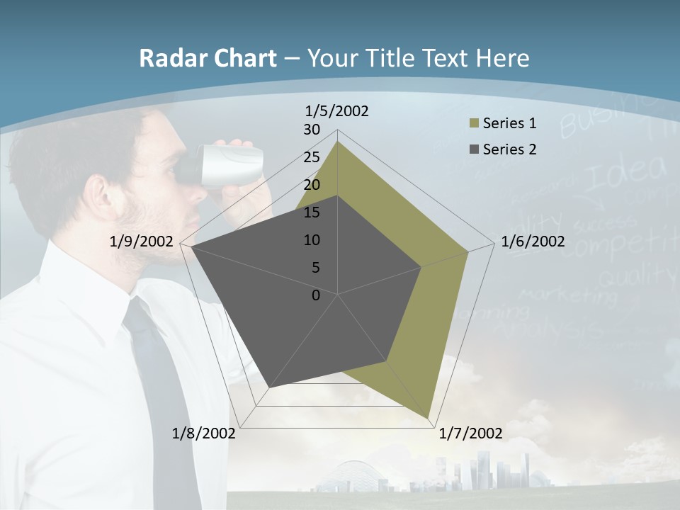 City Binocular Observe PowerPoint Template