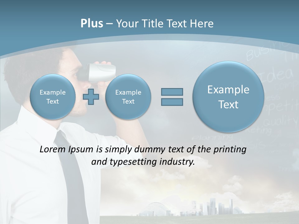 City Binocular Observe PowerPoint Template