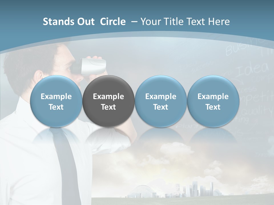City Binocular Observe PowerPoint Template