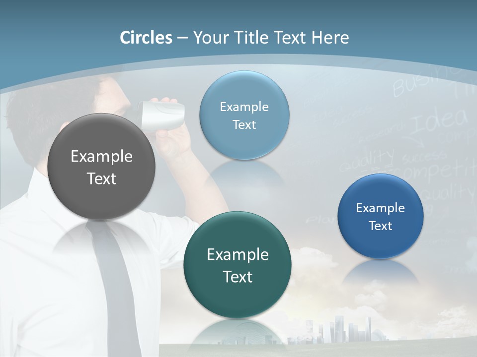 City Binocular Observe PowerPoint Template
