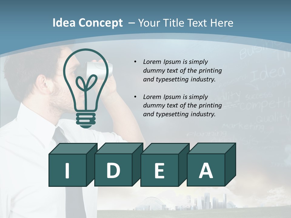 City Binocular Observe PowerPoint Template