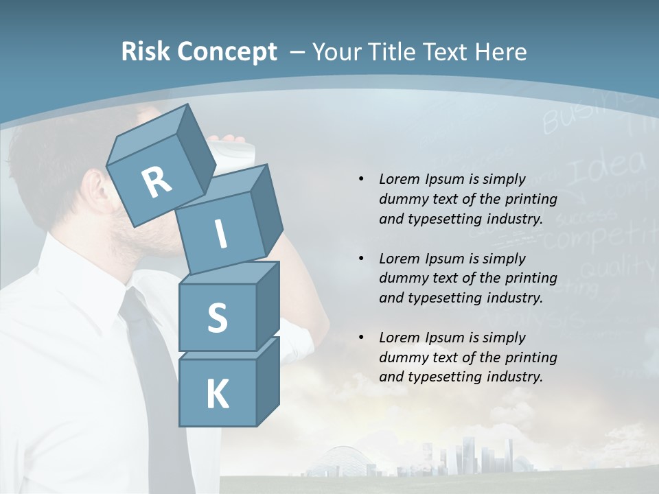 City Binocular Observe PowerPoint Template