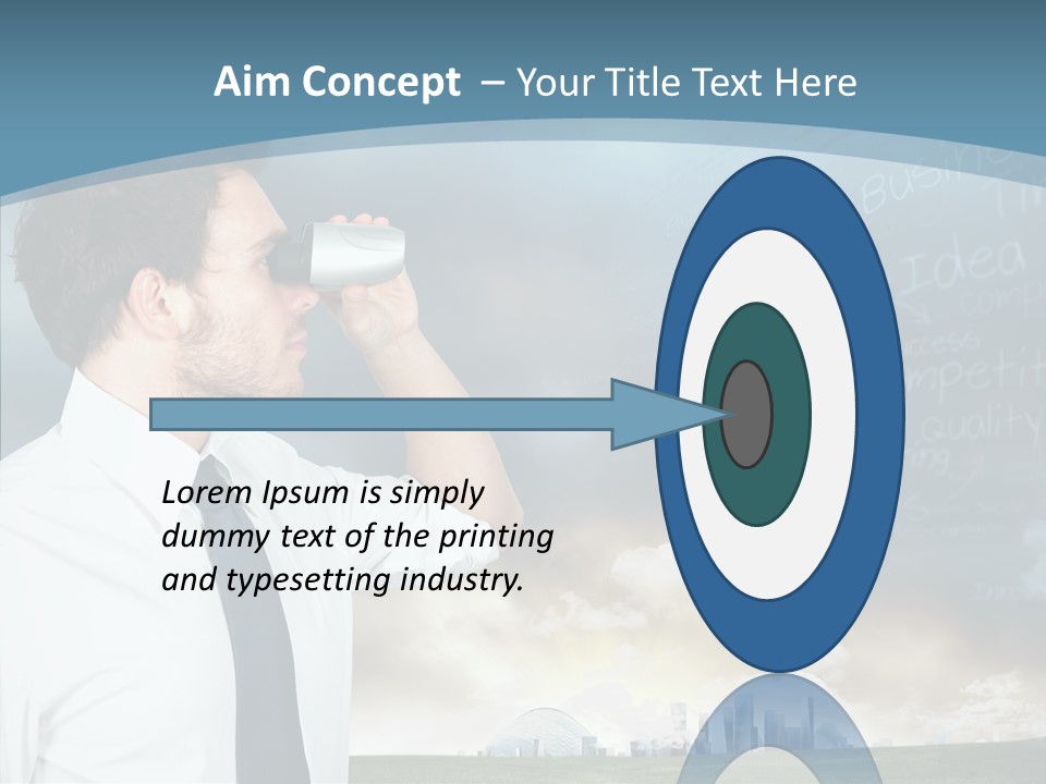 City Binocular Observe PowerPoint Template