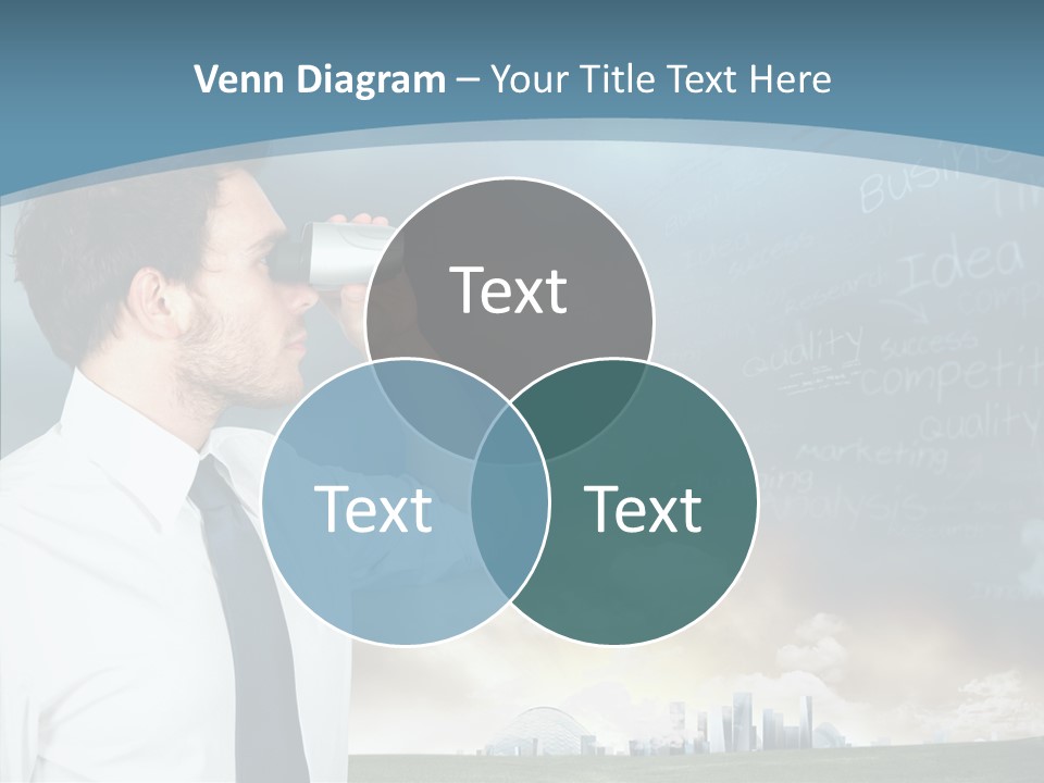City Binocular Observe PowerPoint Template