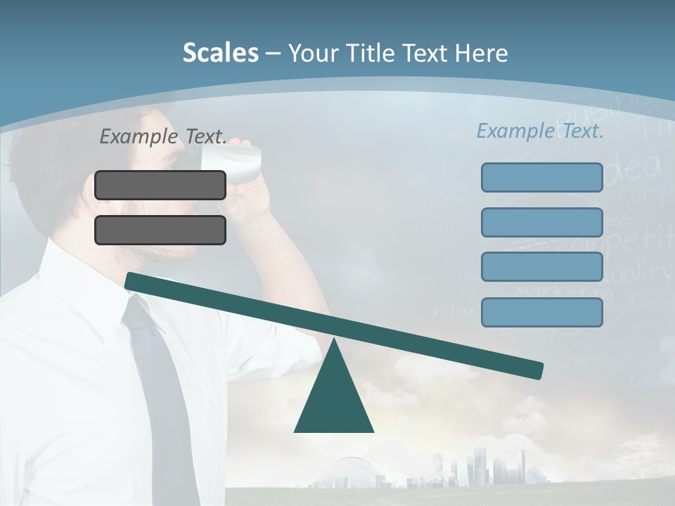 City Binocular Observe PowerPoint Template