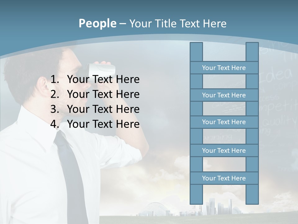 City Binocular Observe PowerPoint Template
