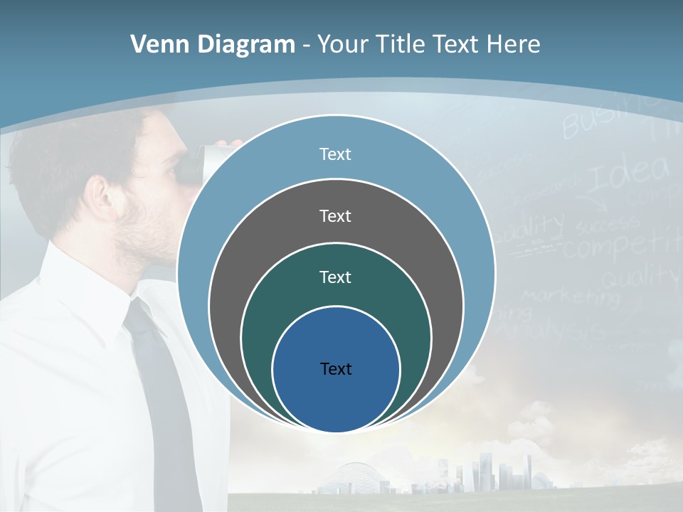 City Binocular Observe PowerPoint Template