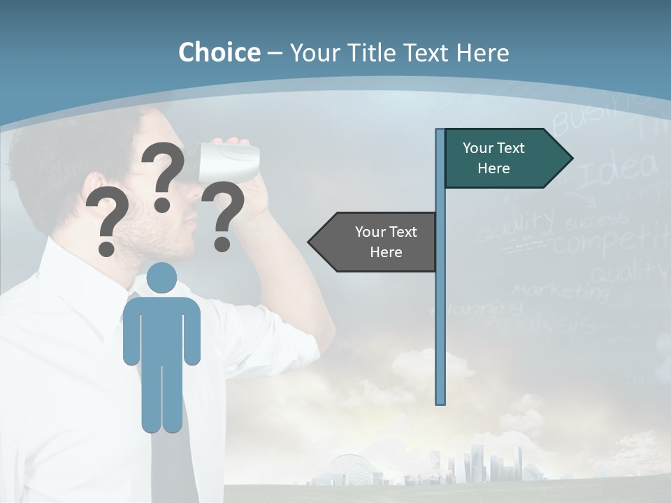 City Binocular Observe PowerPoint Template