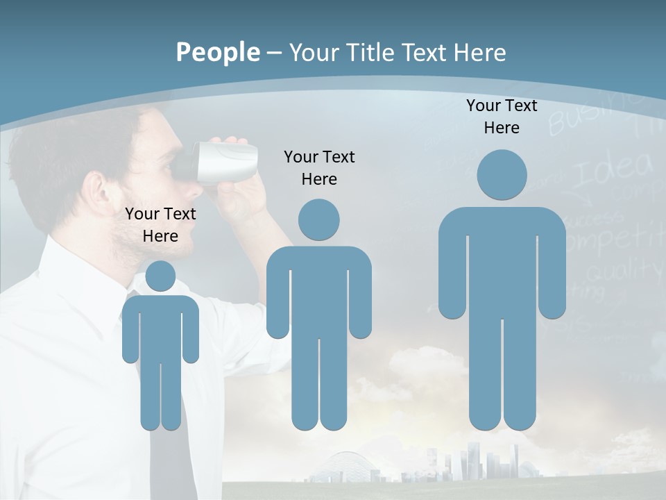 City Binocular Observe PowerPoint Template