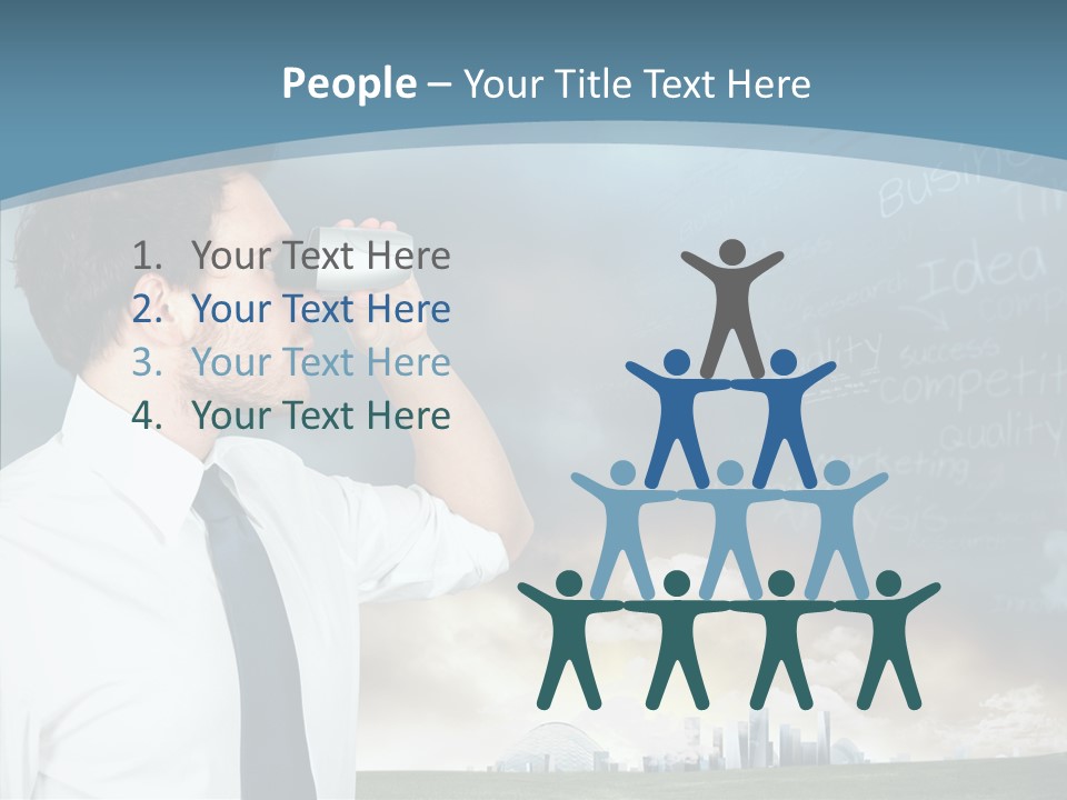 City Binocular Observe PowerPoint Template