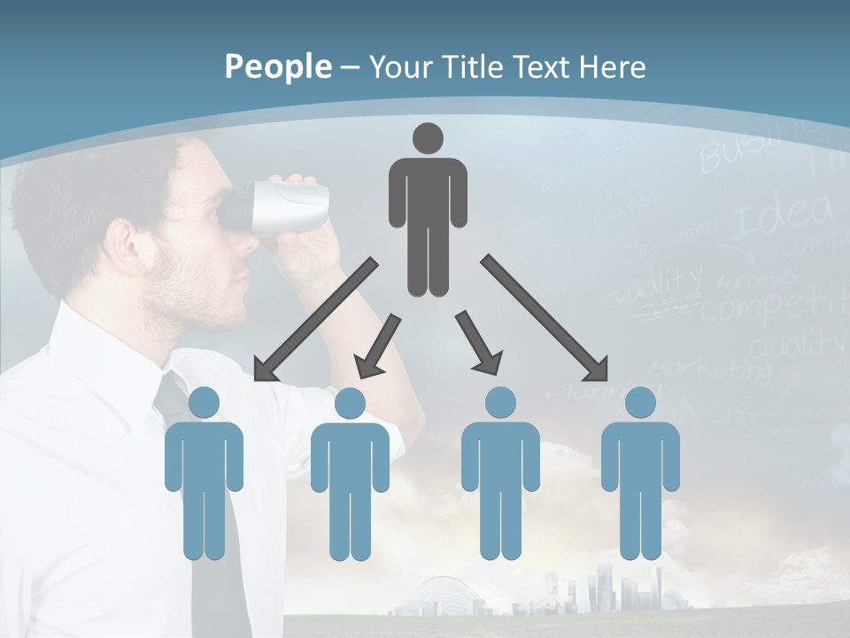 City Binocular Observe PowerPoint Template