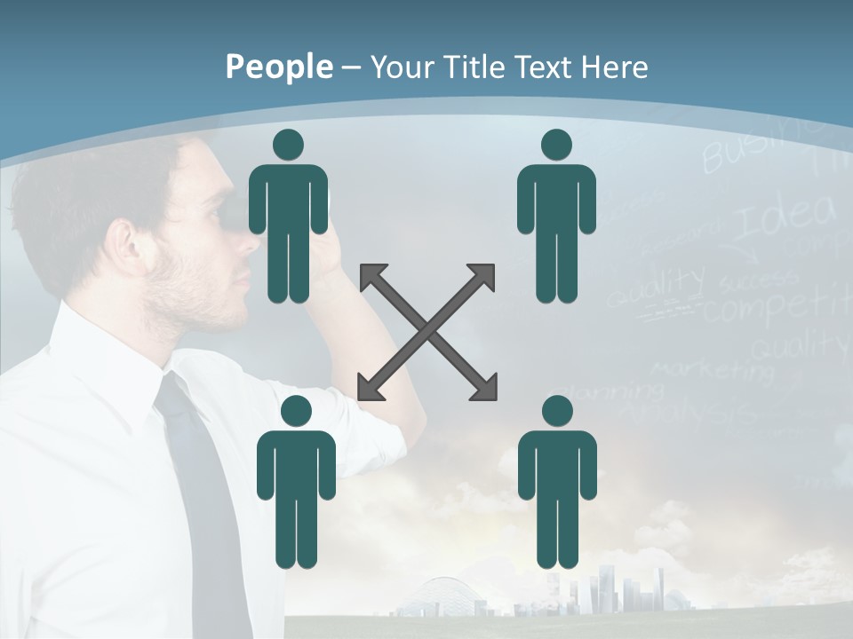 City Binocular Observe PowerPoint Template