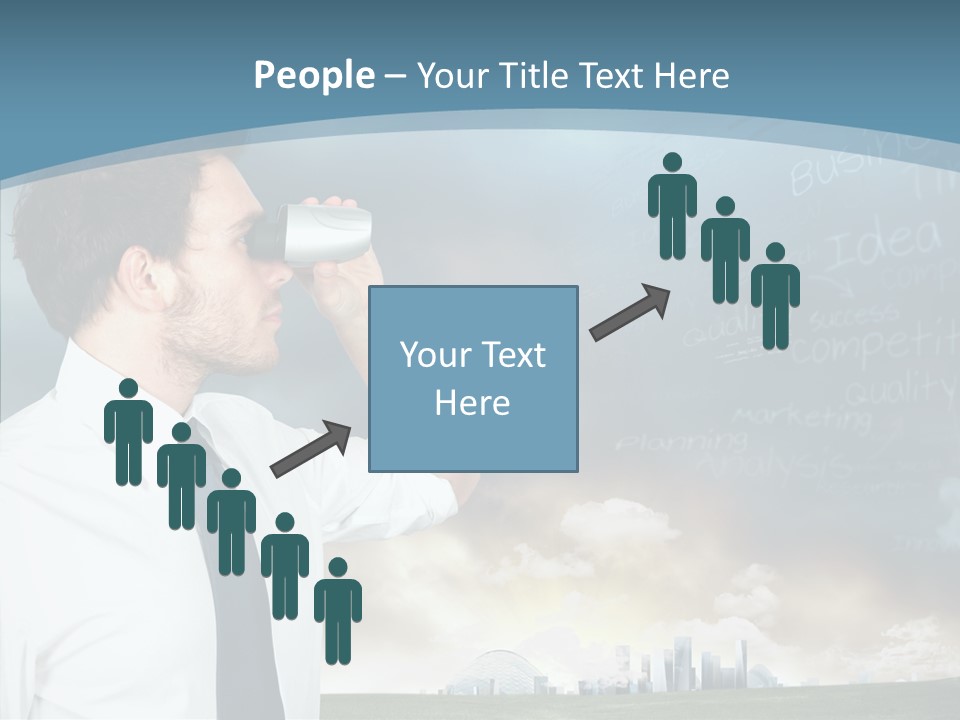 City Binocular Observe PowerPoint Template