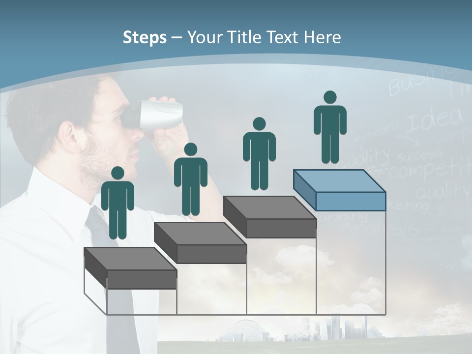 City Binocular Observe PowerPoint Template