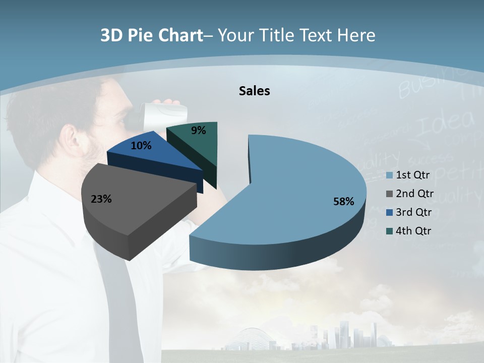City Binocular Observe PowerPoint Template