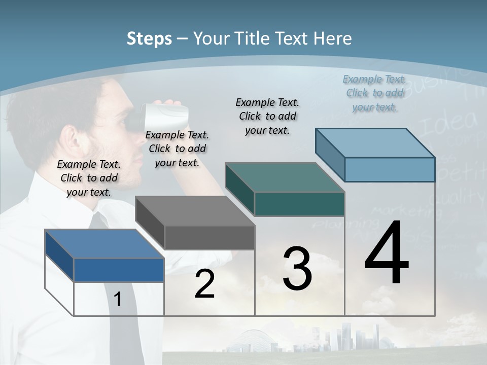 City Binocular Observe PowerPoint Template